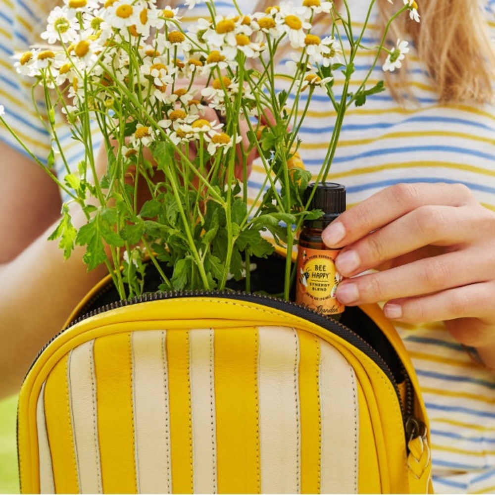 Cleobella Mini Yellow Strip Backpack - Picture 3 of 13